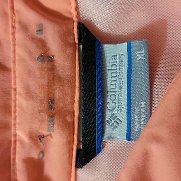 Columbia Omni-Shade Sun Protection Long Sleeve Neon Fishing Shirt / XL. - Picture 3 of 14